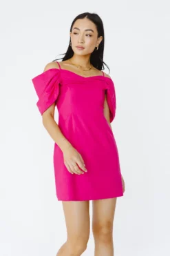 Vince Mini Dress In Fuchsia - FINAL SALE