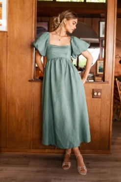 Kylie Midi Dress In Sage