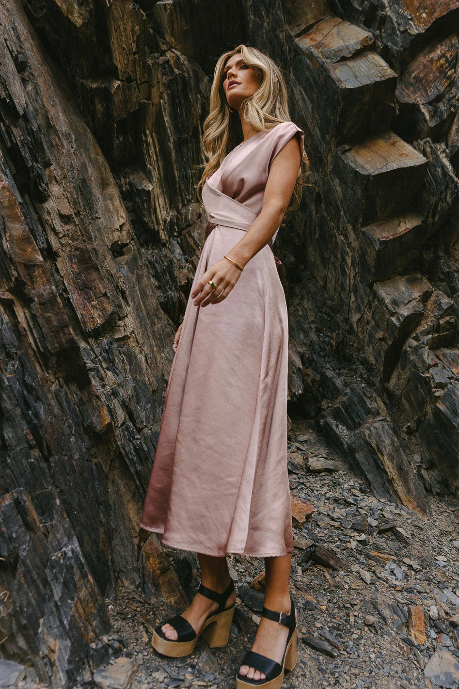 Rosalind Midi Dress In Mauve - Image 2