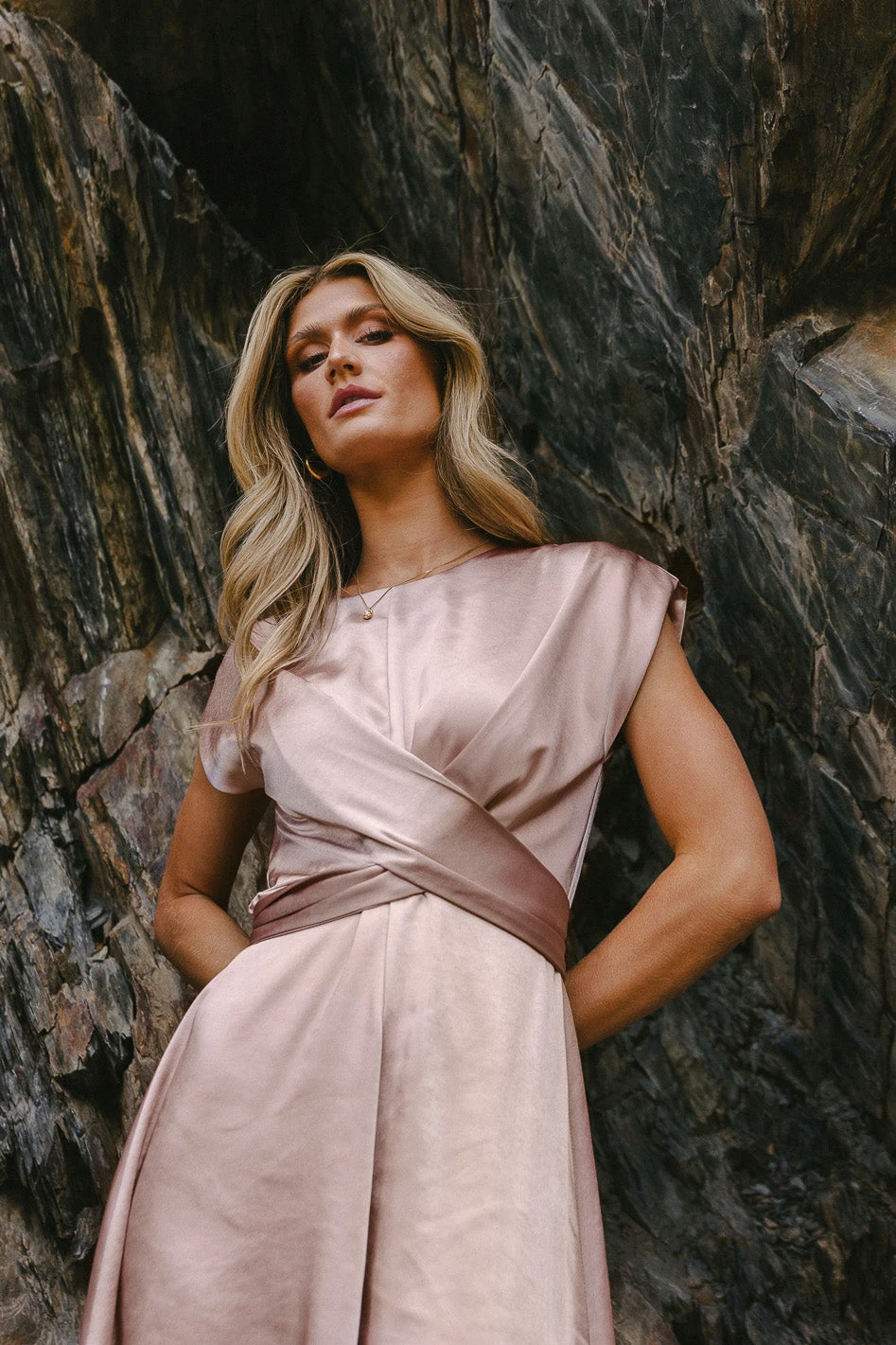 Rosalind Midi Dress In Mauve - Image 3