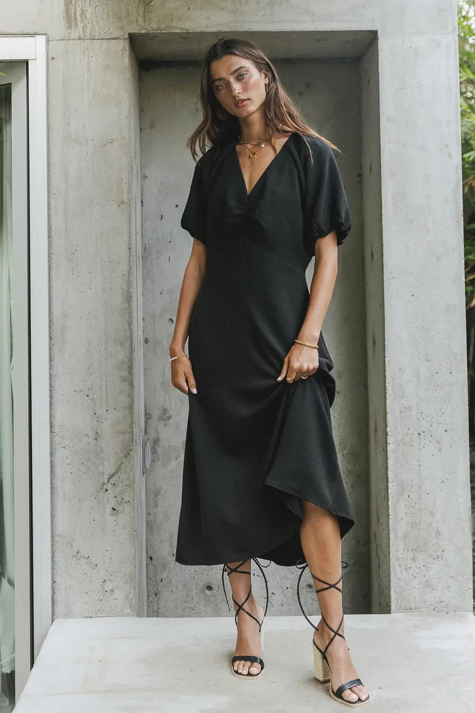 Maeve Midi Dress In Black