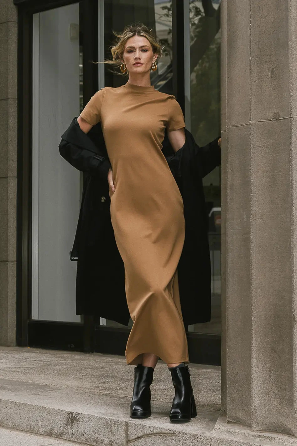 Ciara Maxi Dress In Camel - Image 2