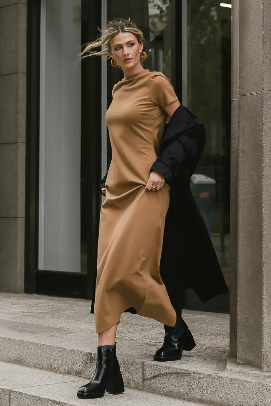 Ciara Maxi Dress In Camel