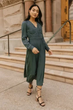 Pleated Underwire Midi Dress - FINAL SALE