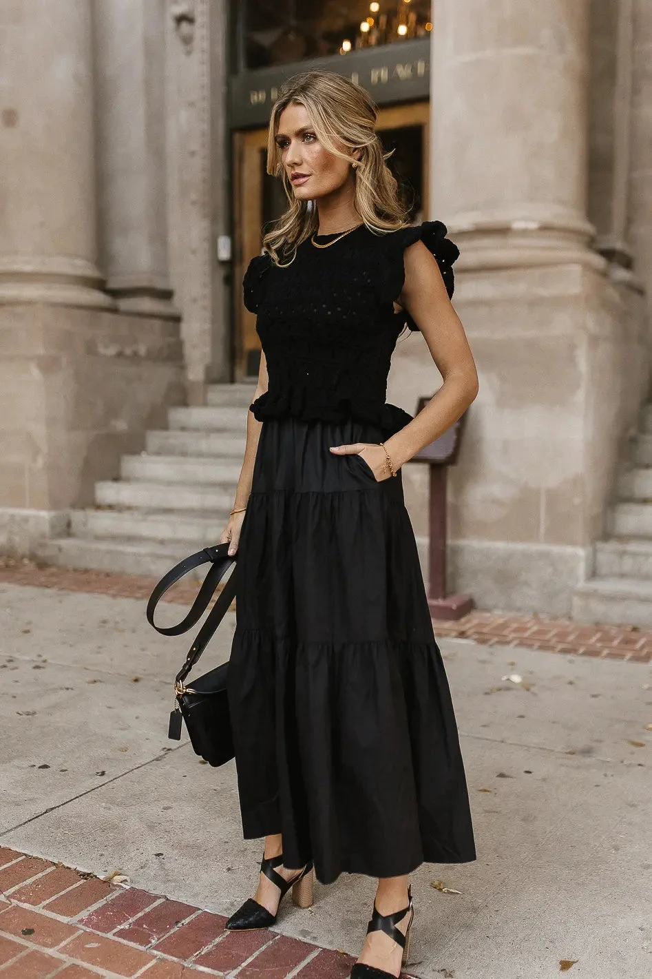 Carey Maxi Dress In Black - Image 3