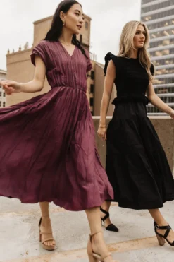 Annaleigh Midi Dress In Mauve