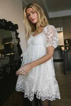 Paige Babydoll Dress In Cream