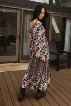 Floral Patchwork Midi Dress