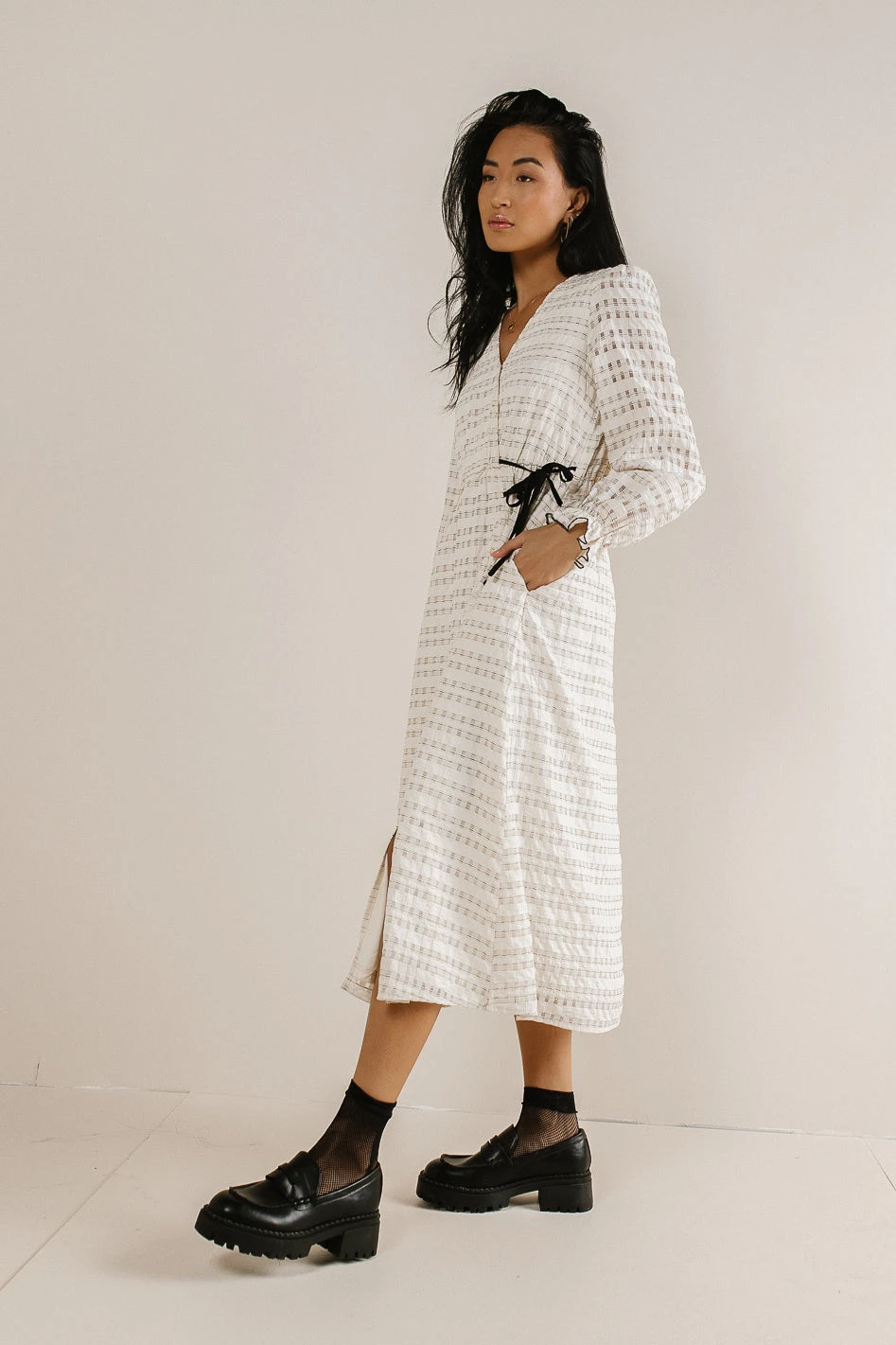 Kelly Textured Midi Dress - Image 3