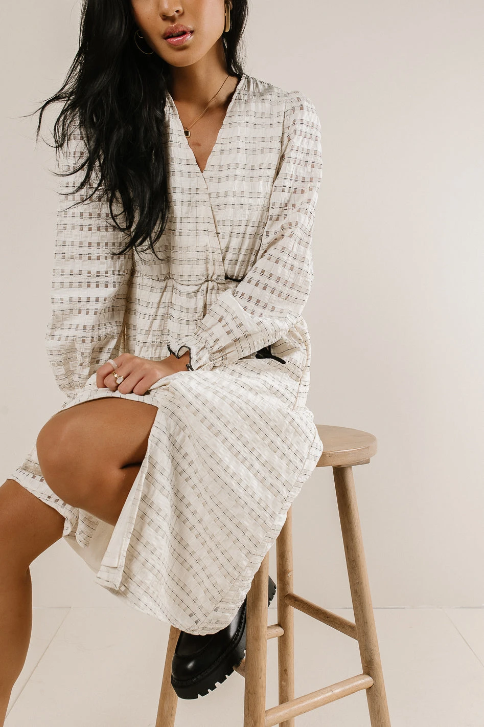 Kelly Textured Midi Dress