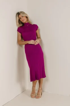 Kimi Bodycon Dress In Fuchsia