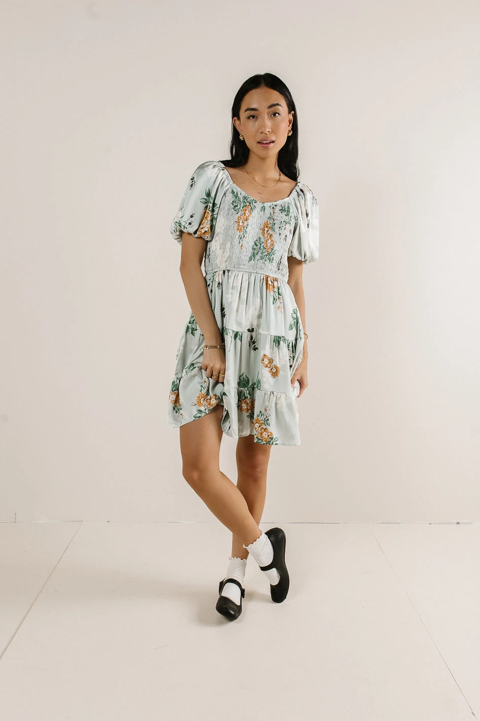 Mariko Smocked Floral Dress - Image 2