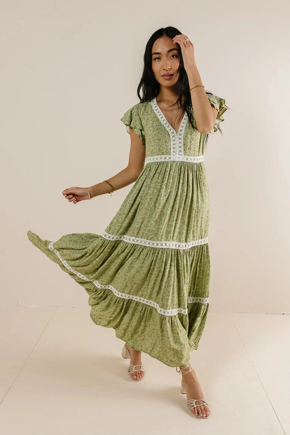 Isn't It Lovely Dress In Sage - Image 2