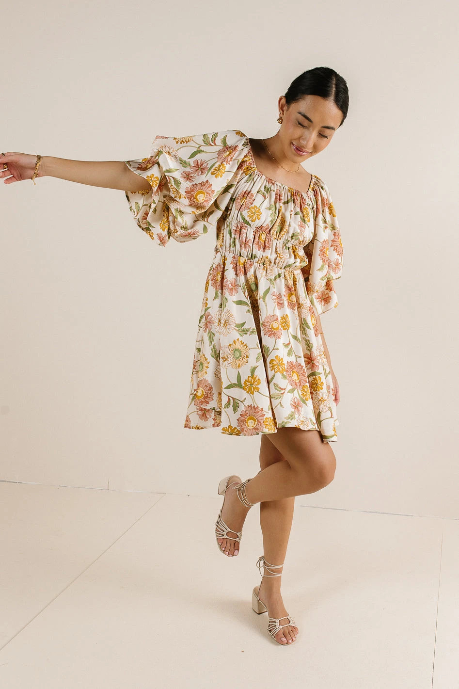 Mariella Floral Mini Dress - Image 2