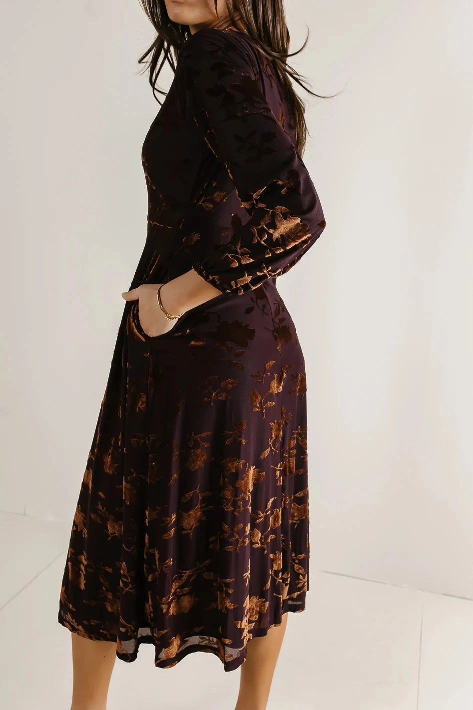 Jane Velvet Midi Dress - Image 3