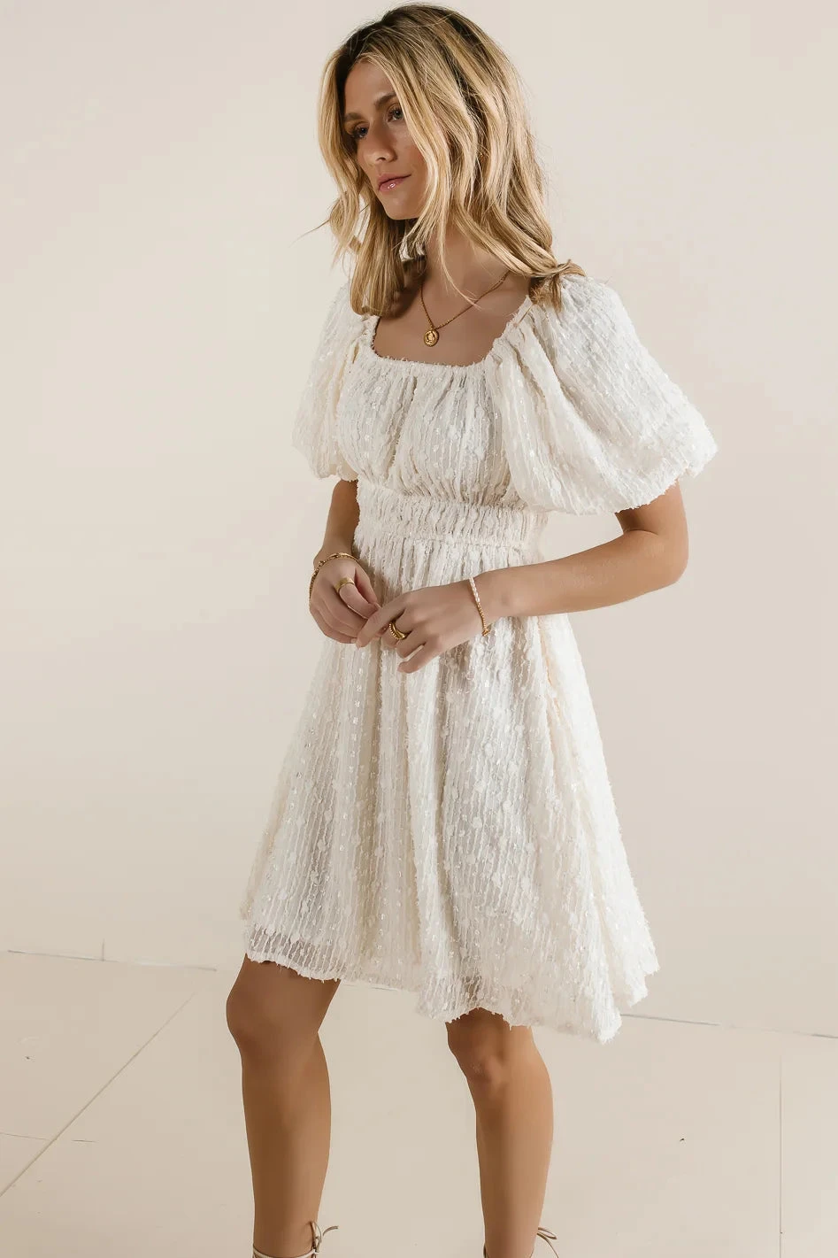 Aniston Textured Mini Dress - Image 5