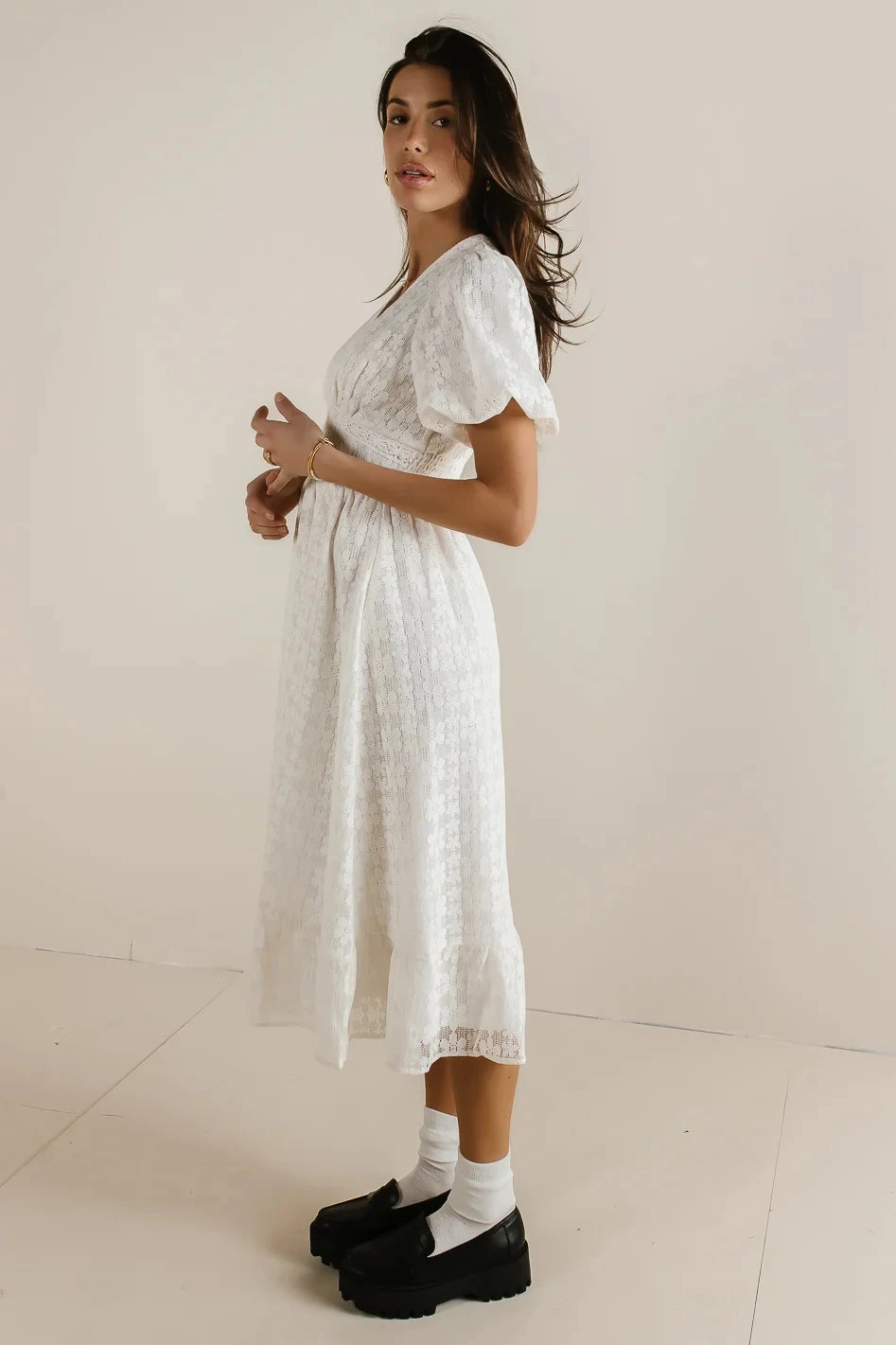 Kyomi Floral Lace Dress - Image 6