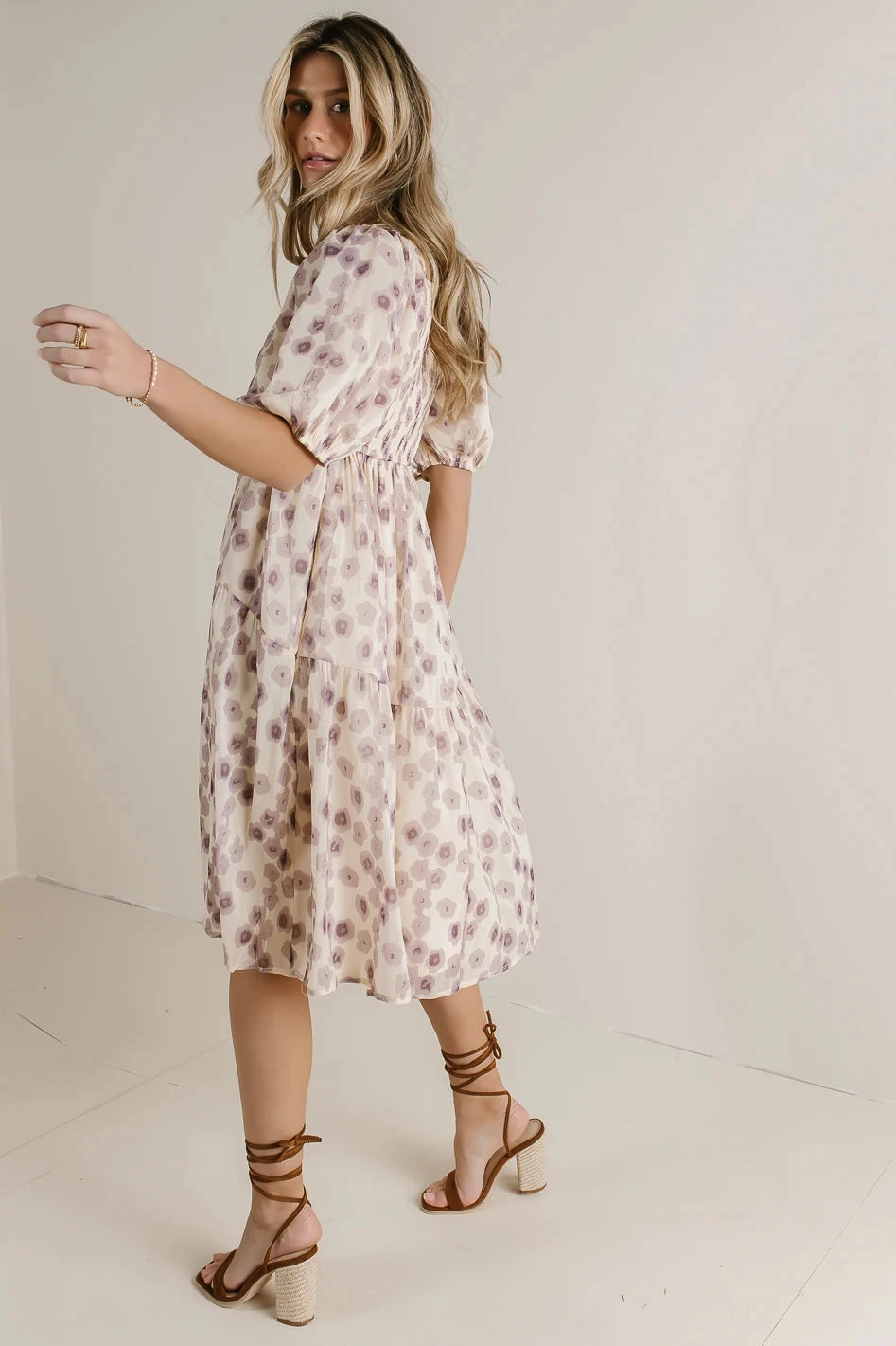 In The Fields Midi Dress In Lavender - Image 2