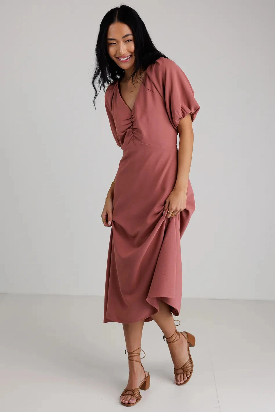 Maeve Midi Dress In Mauve - Image 2