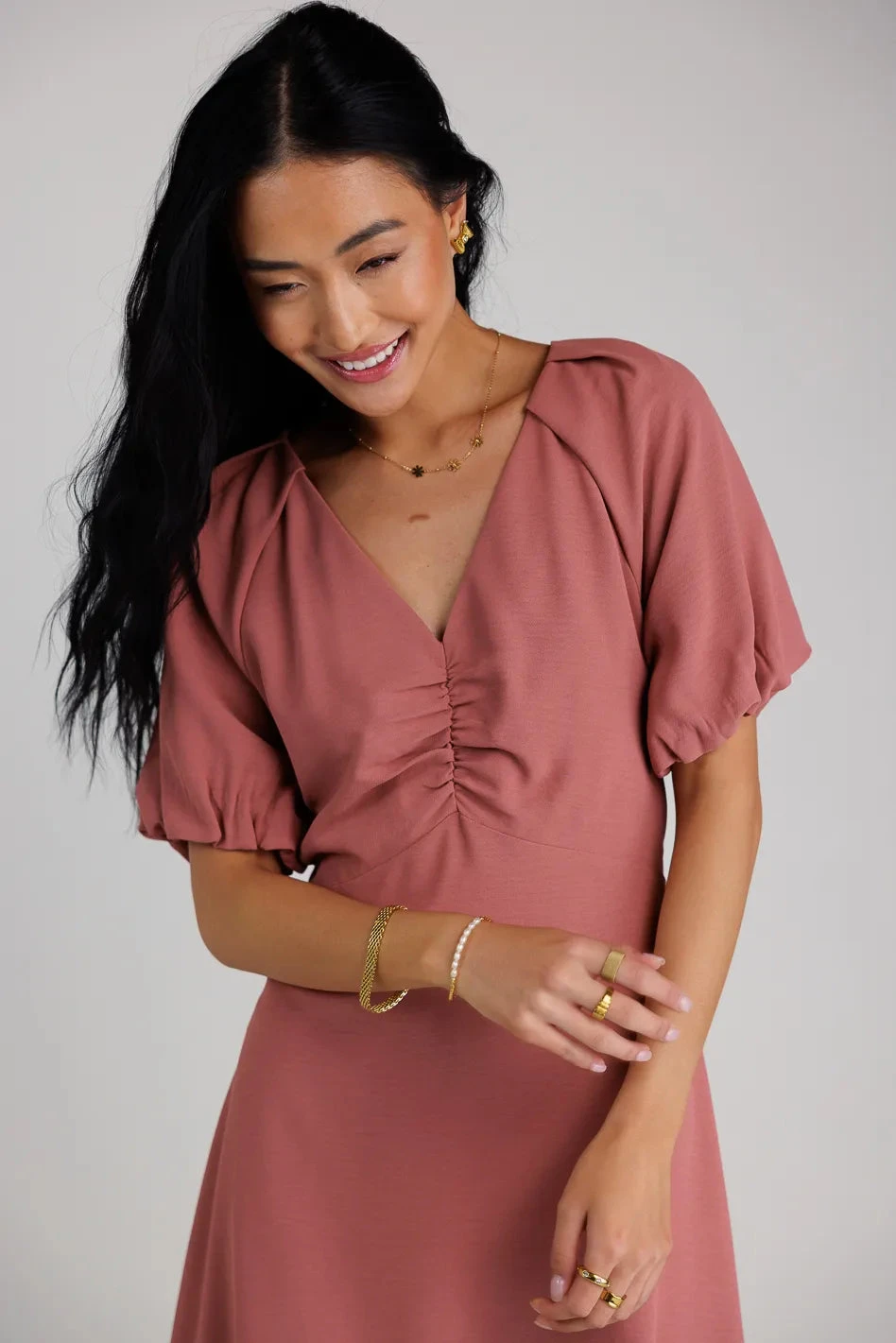 Maeve Midi Dress In Mauve - Image 4