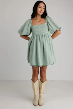 Ryann Mini Dress In Sage