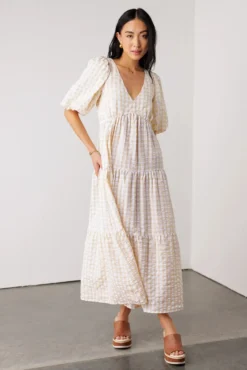 Haleigh Gingham Dress In Yellow