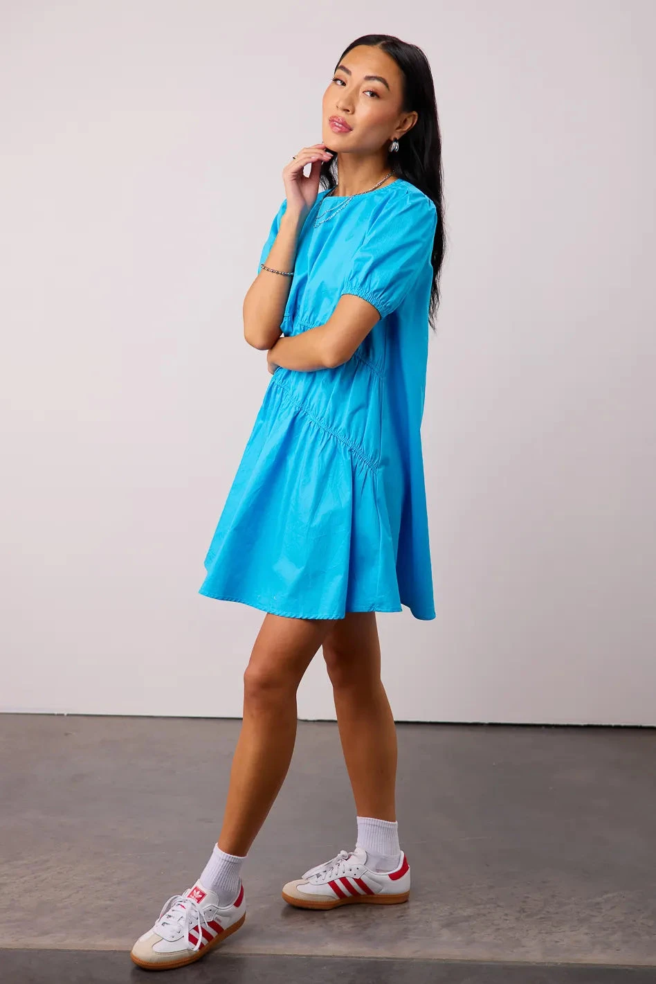 Royce Mini Dress In Blue - Image 2