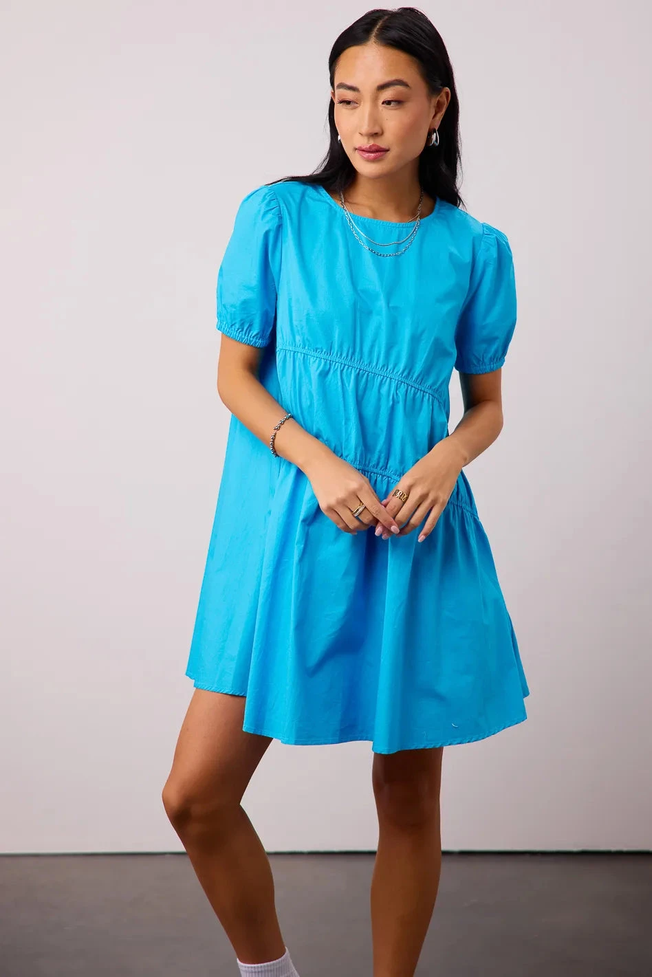 Royce Mini Dress In Blue - Image 5