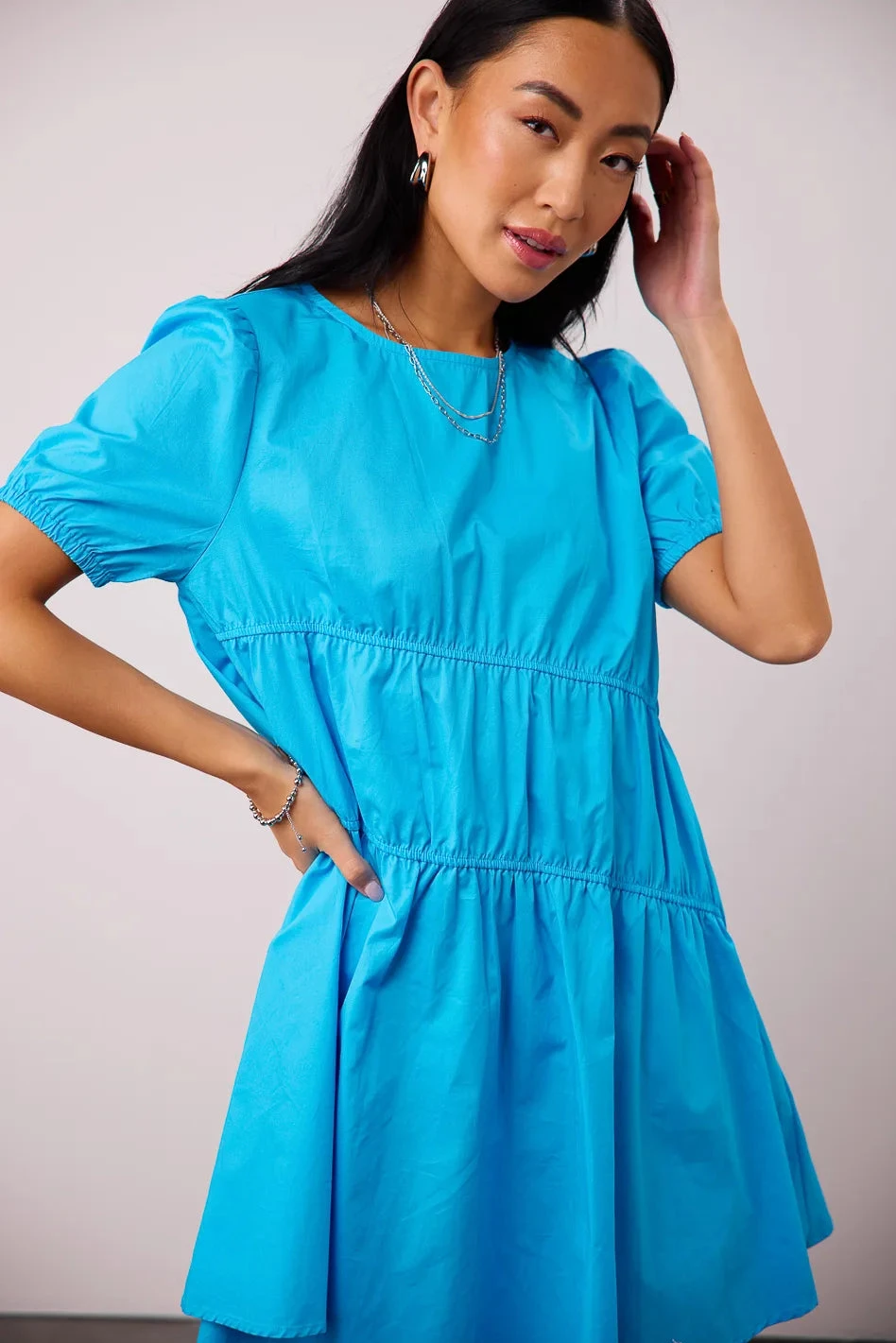 Royce Mini Dress In Blue - Image 3