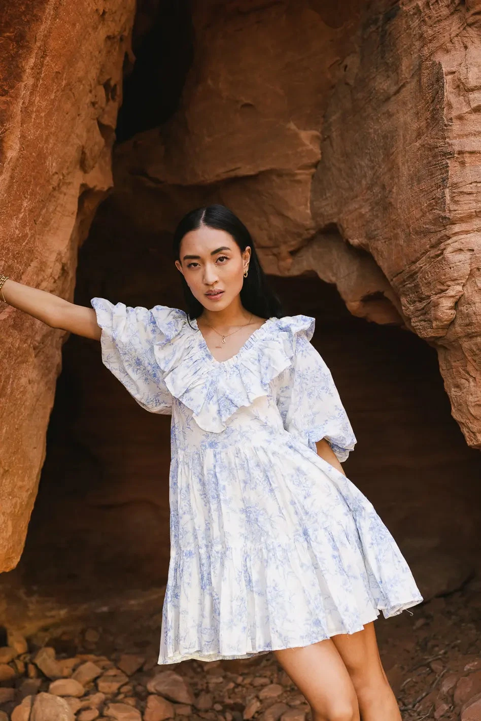 Nellie Floral Mini Dress - Image 6