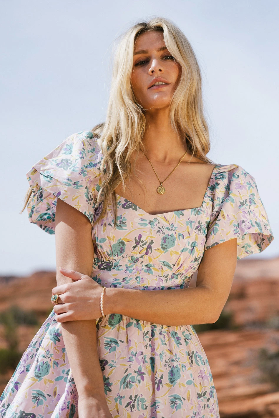 Kayra Floral Dress In Pink - Image 2