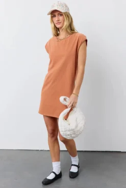 Elena T-Shirt Dress In Clay