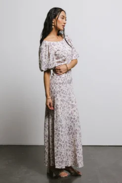 Zuri Floral Dress In Lilac