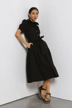 Britta Poplin Dress In Black