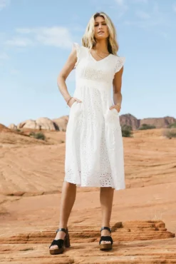 Seraphina Eyelet Midi Dress