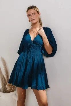 Little Runaway Mini Dress In Teal