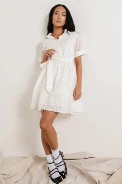 Solana Eyelet Lace Dress