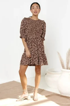Maddie Smocked Floral Dress
