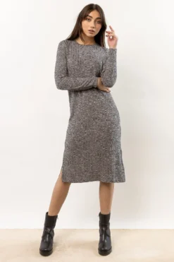 Vero Moda Reef Midi Dress In Charcoal - FINAL SALE